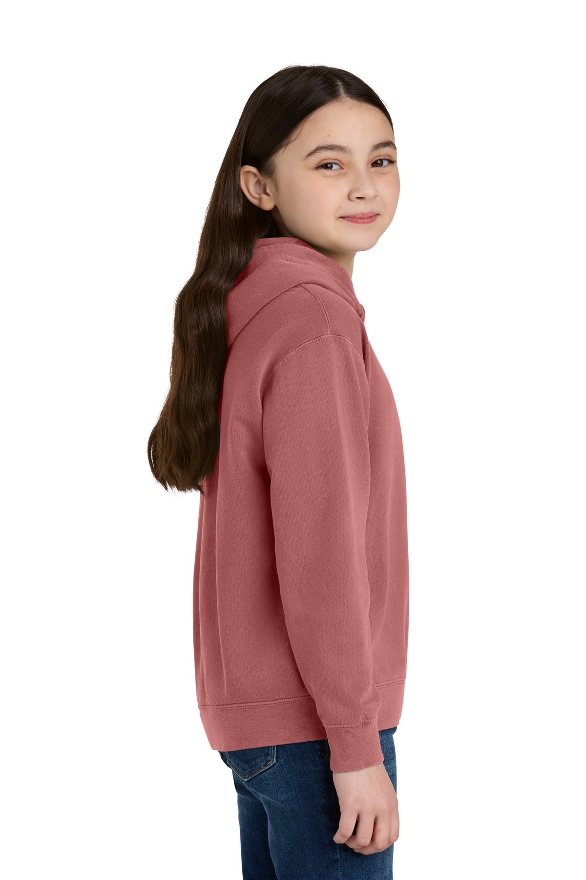 Crimson Comfort Colors Youth Lightweight Hooded Sweatshirt 1467Y