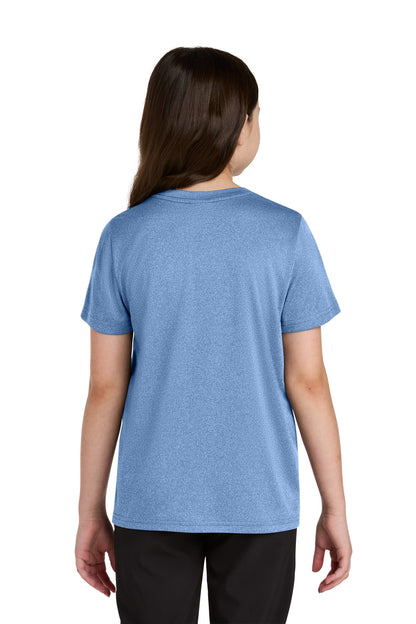 CrlnaBlHtr Port & Co Youth Heather Performance Tee PC390Y