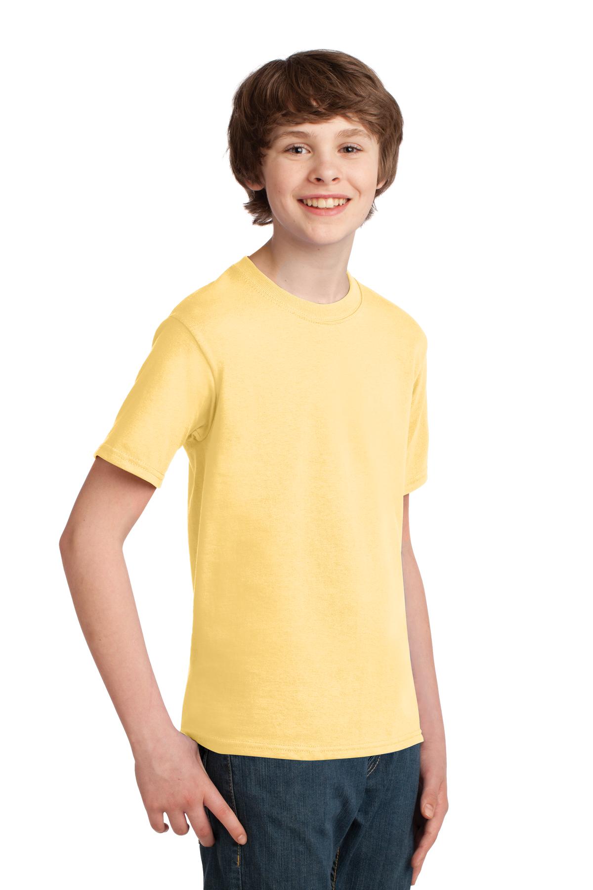 Daffodil Port & Co Youth Essential Tee. PC61Y