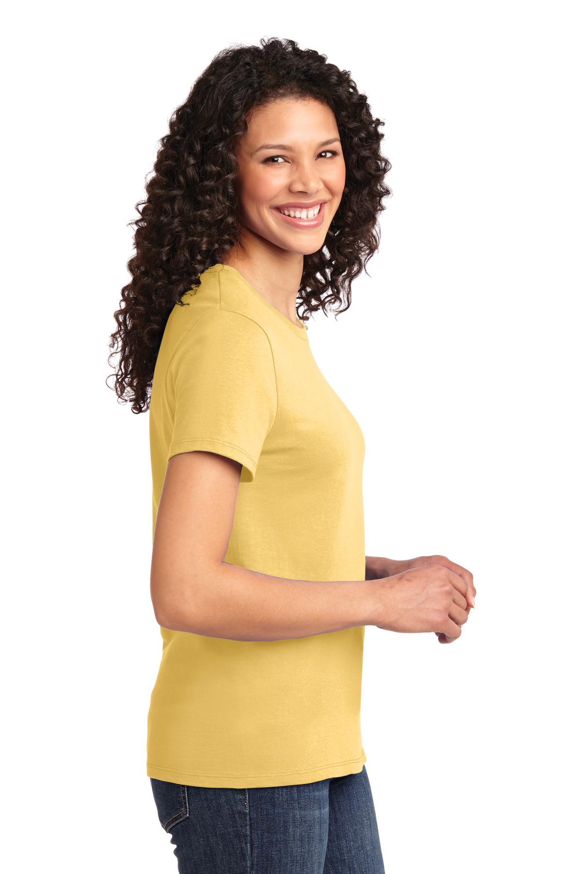 Daffodil Yelow Port & Co Women's Essential Tee. LPC61