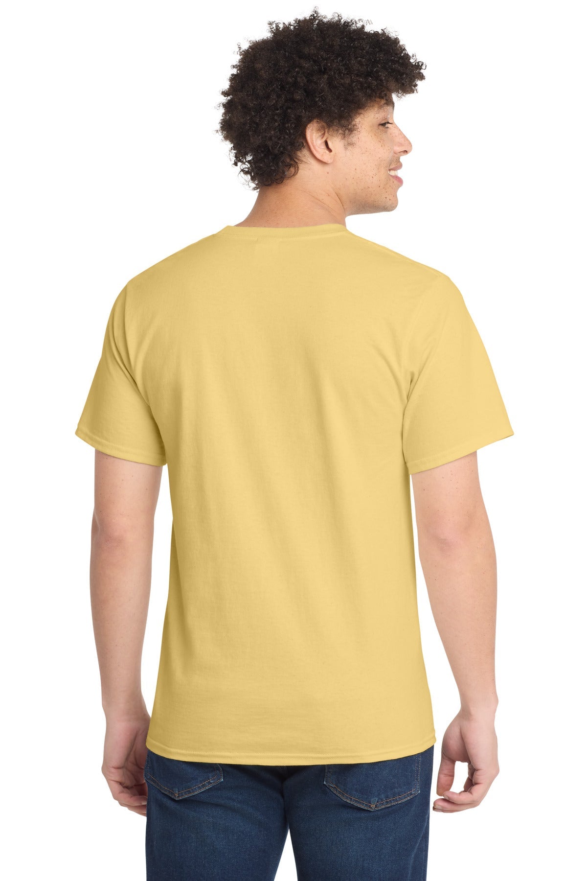 Daffodil Ylw Port & Co Tall Essential Tee. PC61T