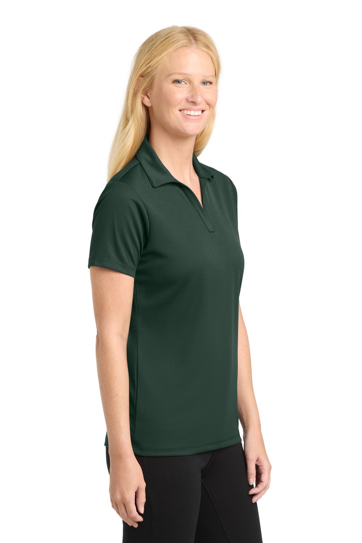 Dark Forest Gn Sport-Tek Women's PosiCharge RacerMesh Polo. LST640