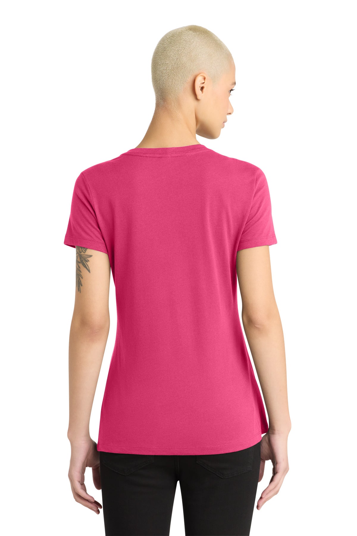 Dark Fuchsia District - Women's Perfect Weight V-Neck Tee. DM1170L