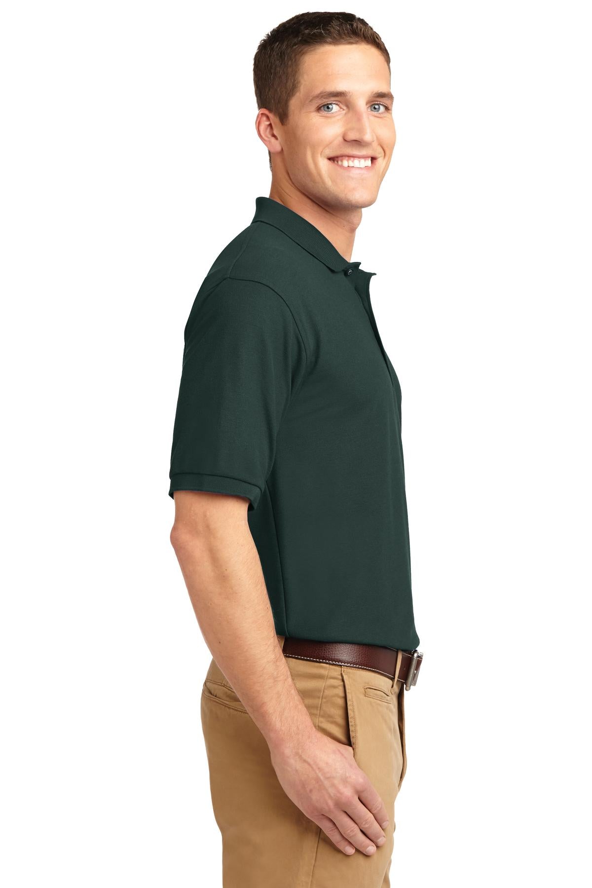 Dark Green Port Authority Extended Size Silk Touch Polo K500ES