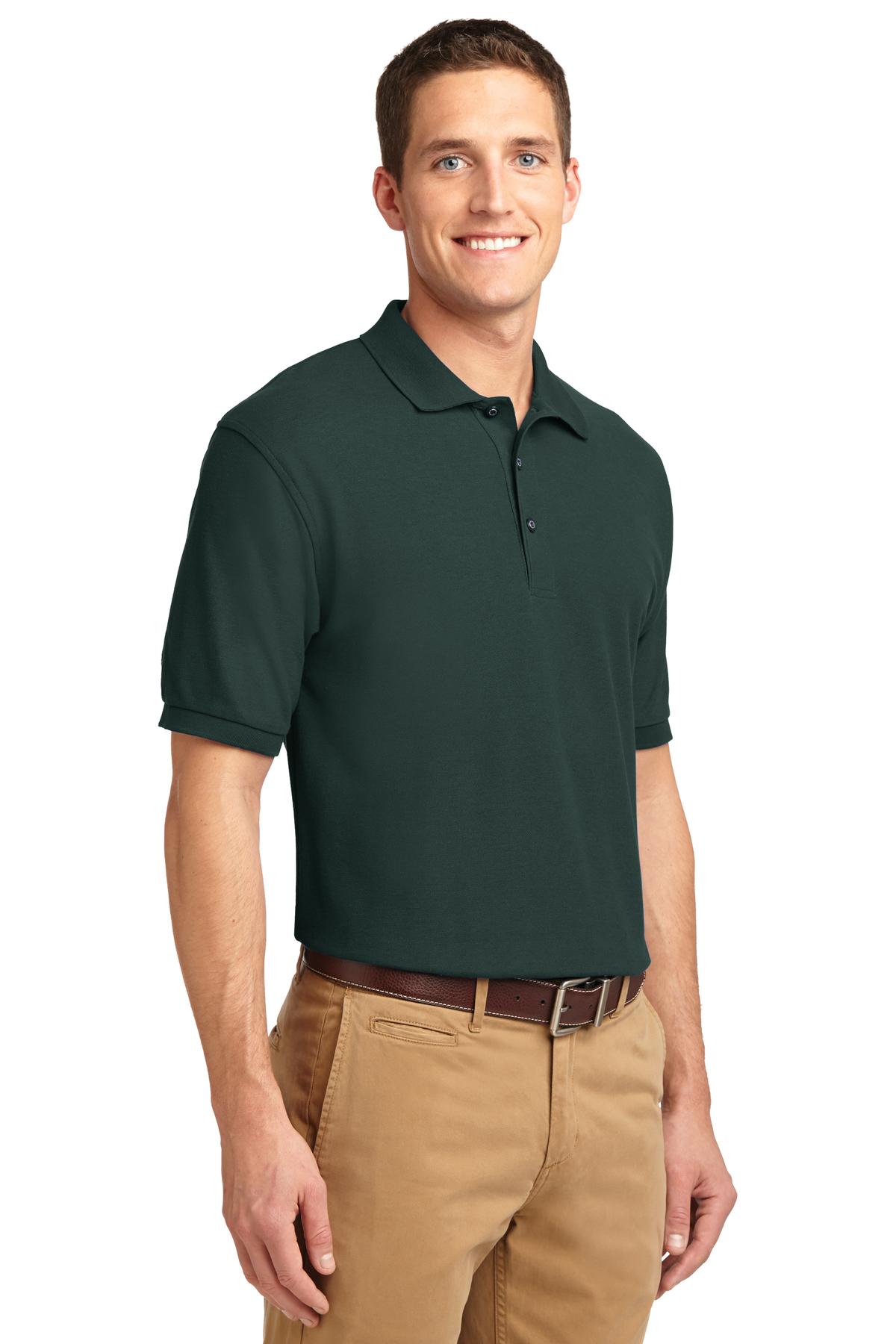 Dark Green Port Authority Extended Size Silk Touch Polo K500ES