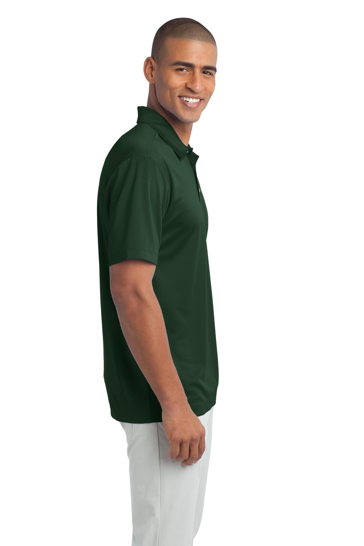 Dark Green Port Authority Silk Touch Performance Polo. K540