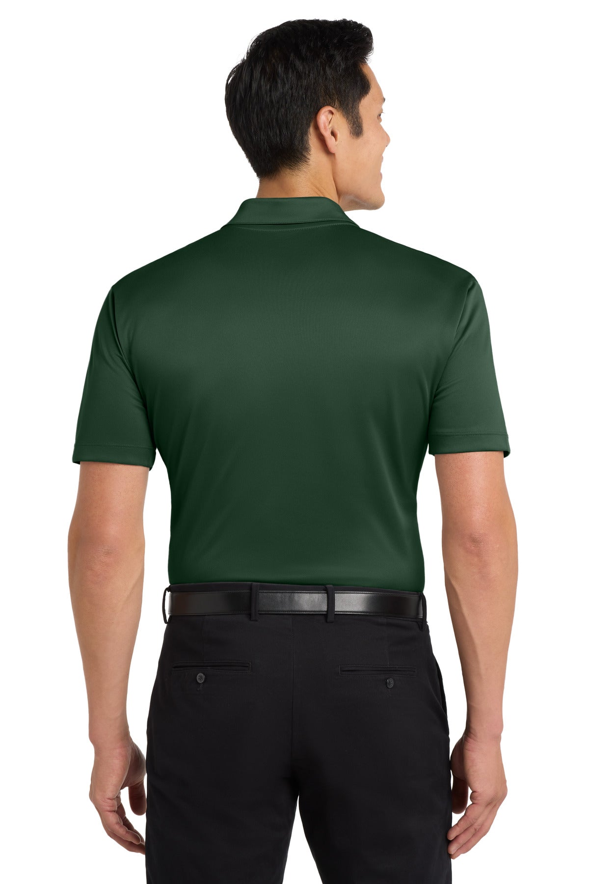 Dark Green Port Authority Silk Touch Performance Polo. K540