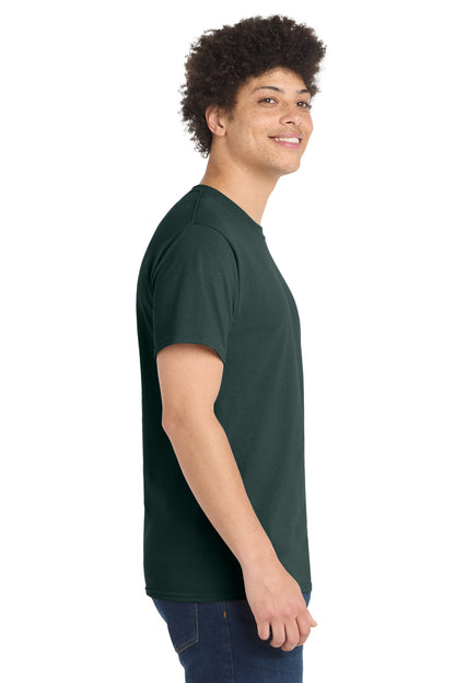 Dark Green Port & Co Tall Core Blend Tee. PC55T
