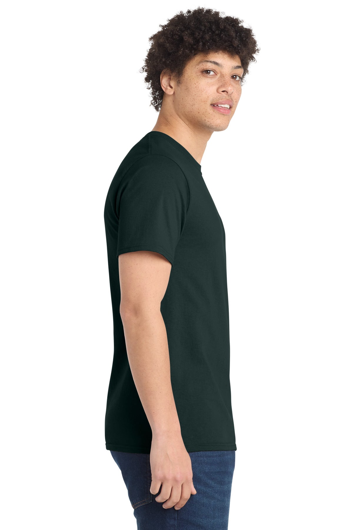 Dark Green Port & Co Tall Essential Tee. PC61T