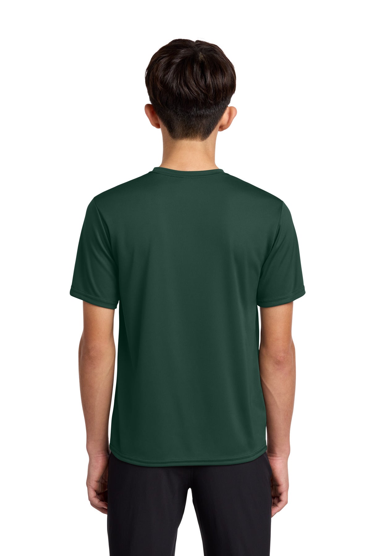 Dark Green Port & Co Youth Performance Tee. PC380Y