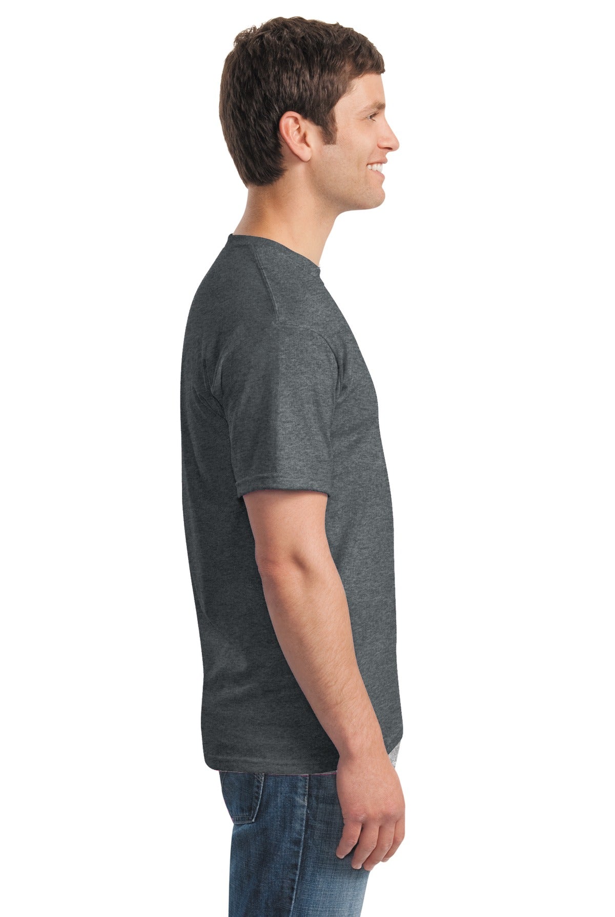 Dark Heather Gildan - Heavy Cotton 100% Cotton T-Shirt. 5000