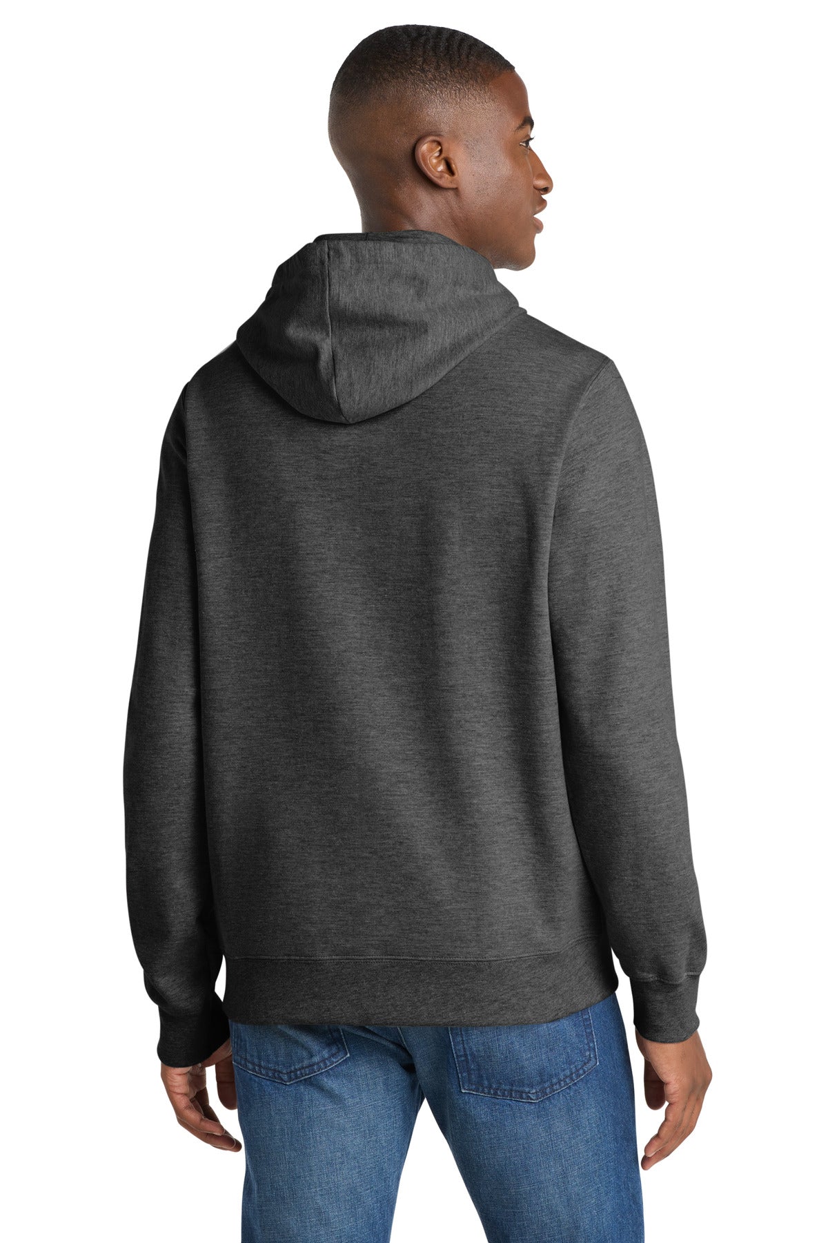 Dark Hthr Grey Port & Co Fan Favorite Fleece Pullover Hooded Sweatshirt. PC850H