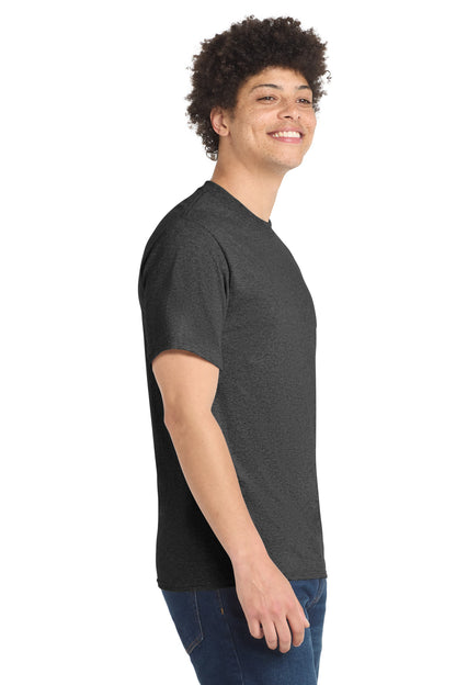Dark Hthr Grey Port & Co Tall Core Blend Tee. PC55T