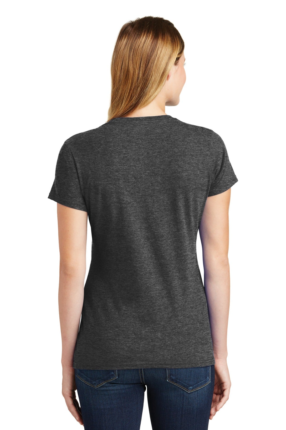 Dark Hthr Grey Port & Co Women's Fan Favorite Tee. LPC450