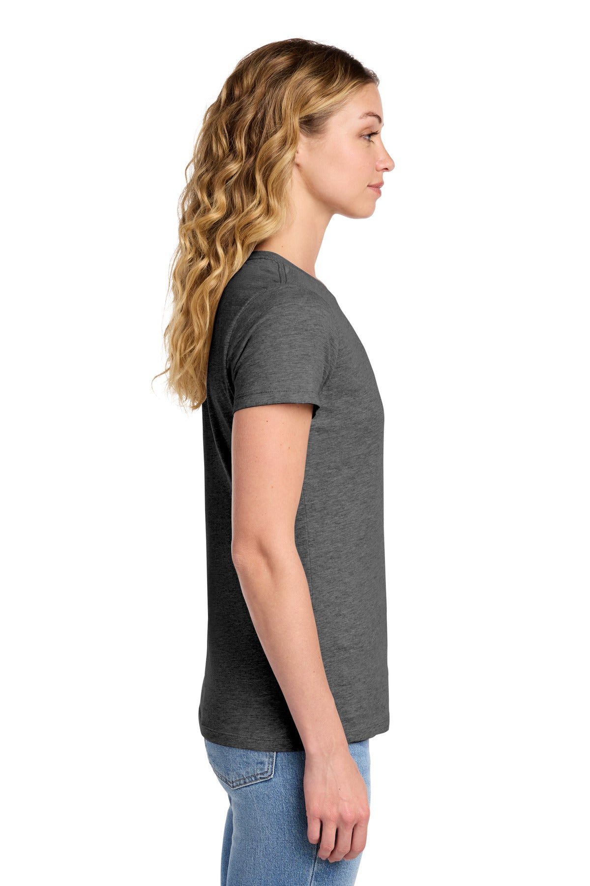 Dark Hthr Grey Port & Co Women's Fan Favorite Tee. LPC450