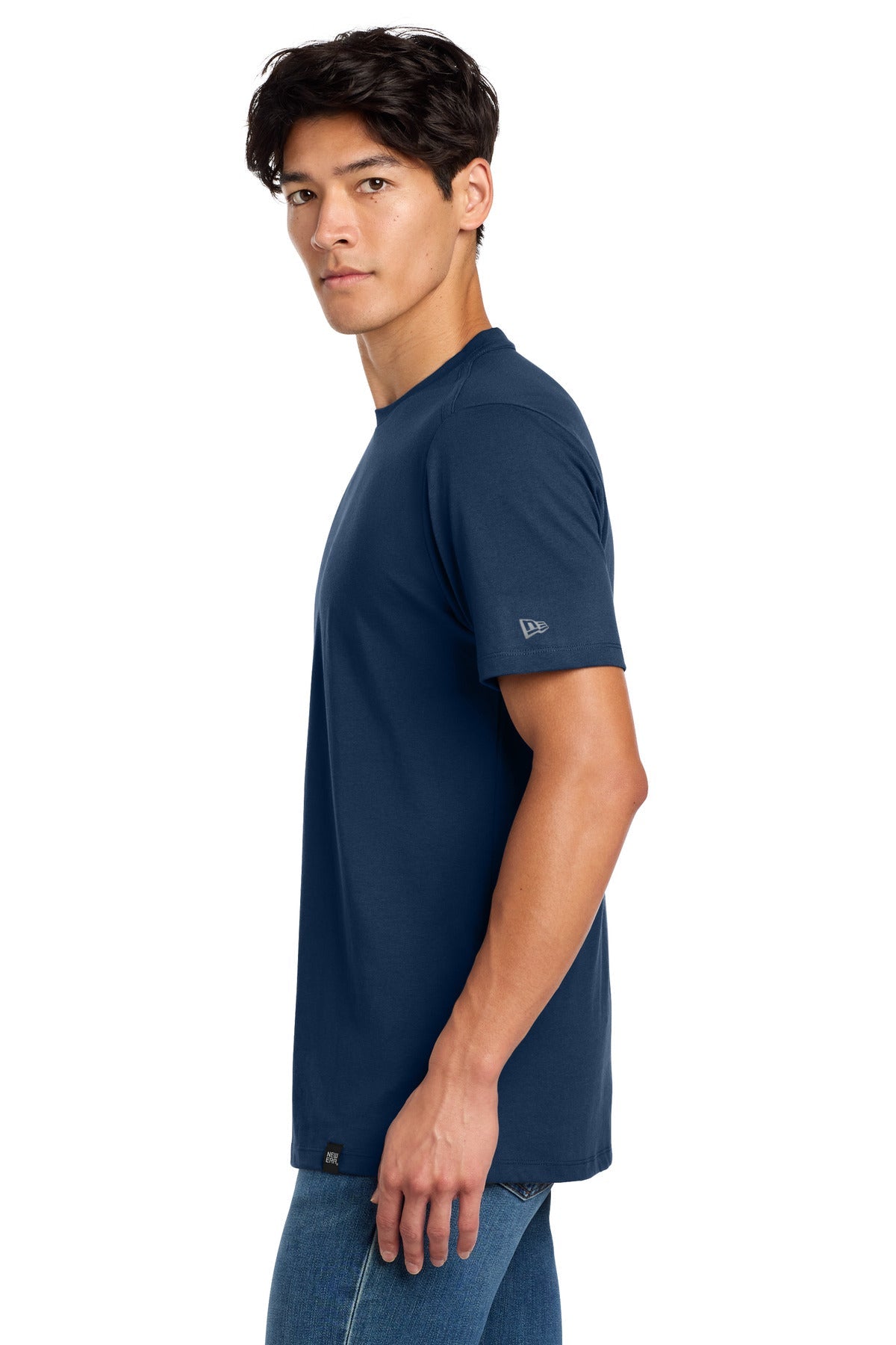 Dark Royal New Era Heritage Blend Crew Tee. NEA100