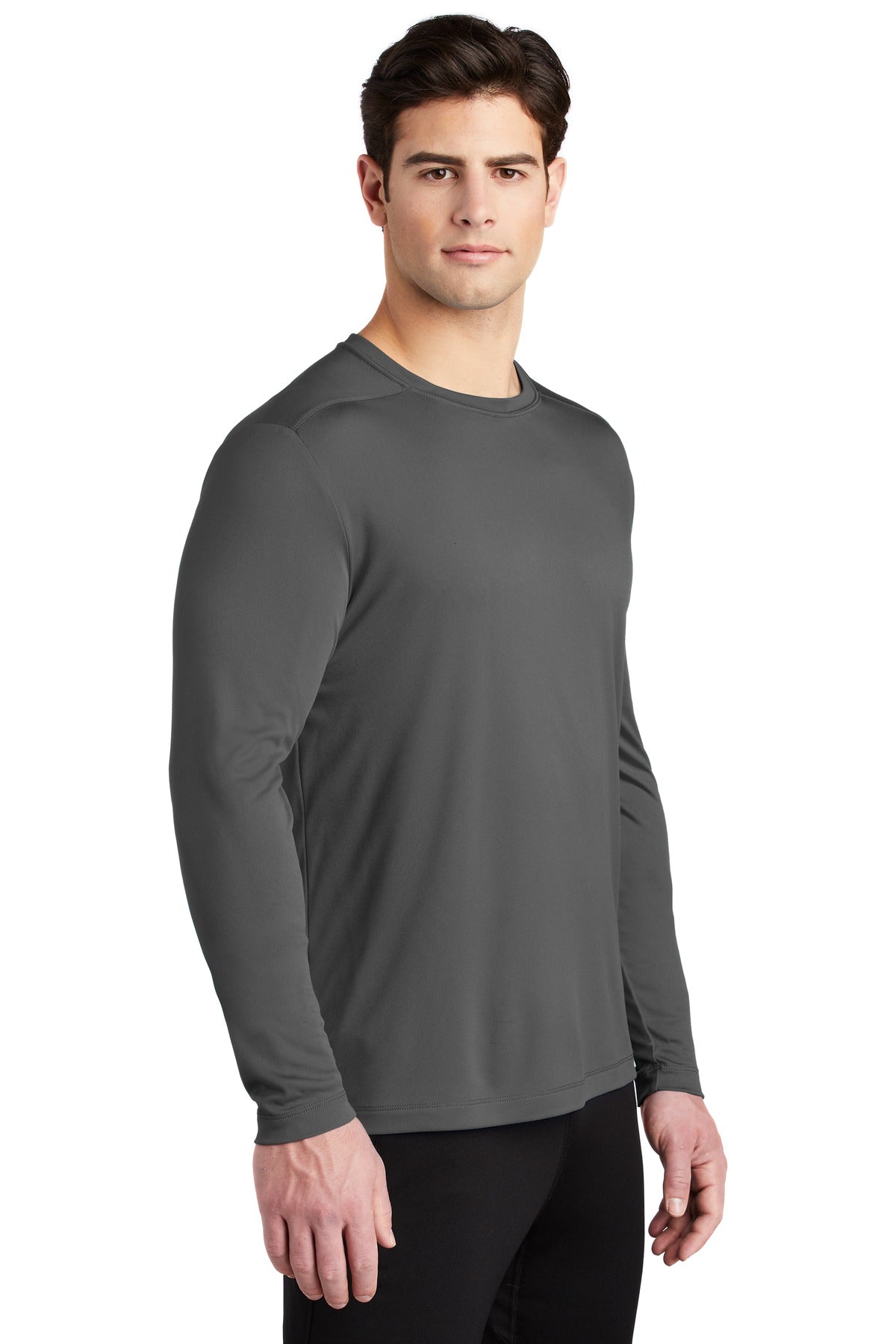 Dark Smoke Gry Sport-Tek Posi-UV Pro Long Sleeve Tee. ST420LS