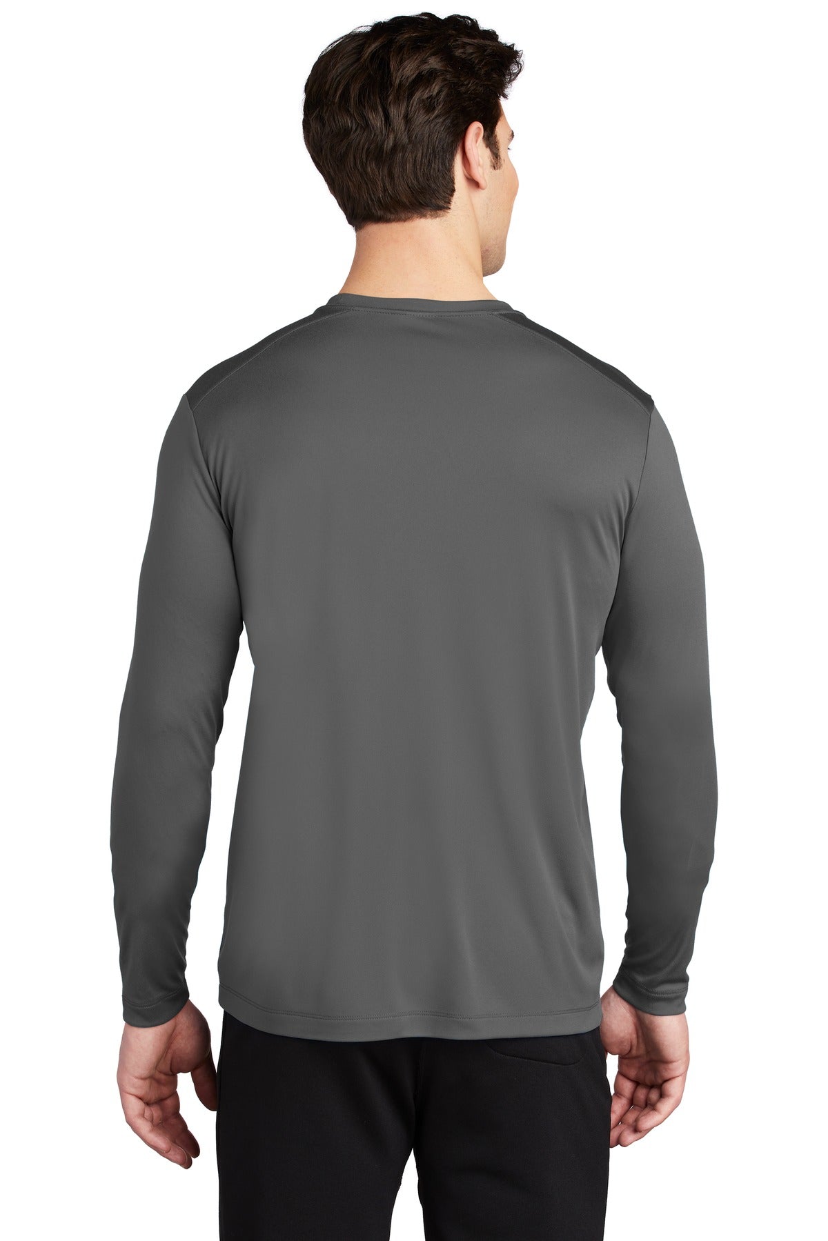 Dark Smoke Gry Sport-Tek Posi-UV Pro Long Sleeve Tee. ST420LS