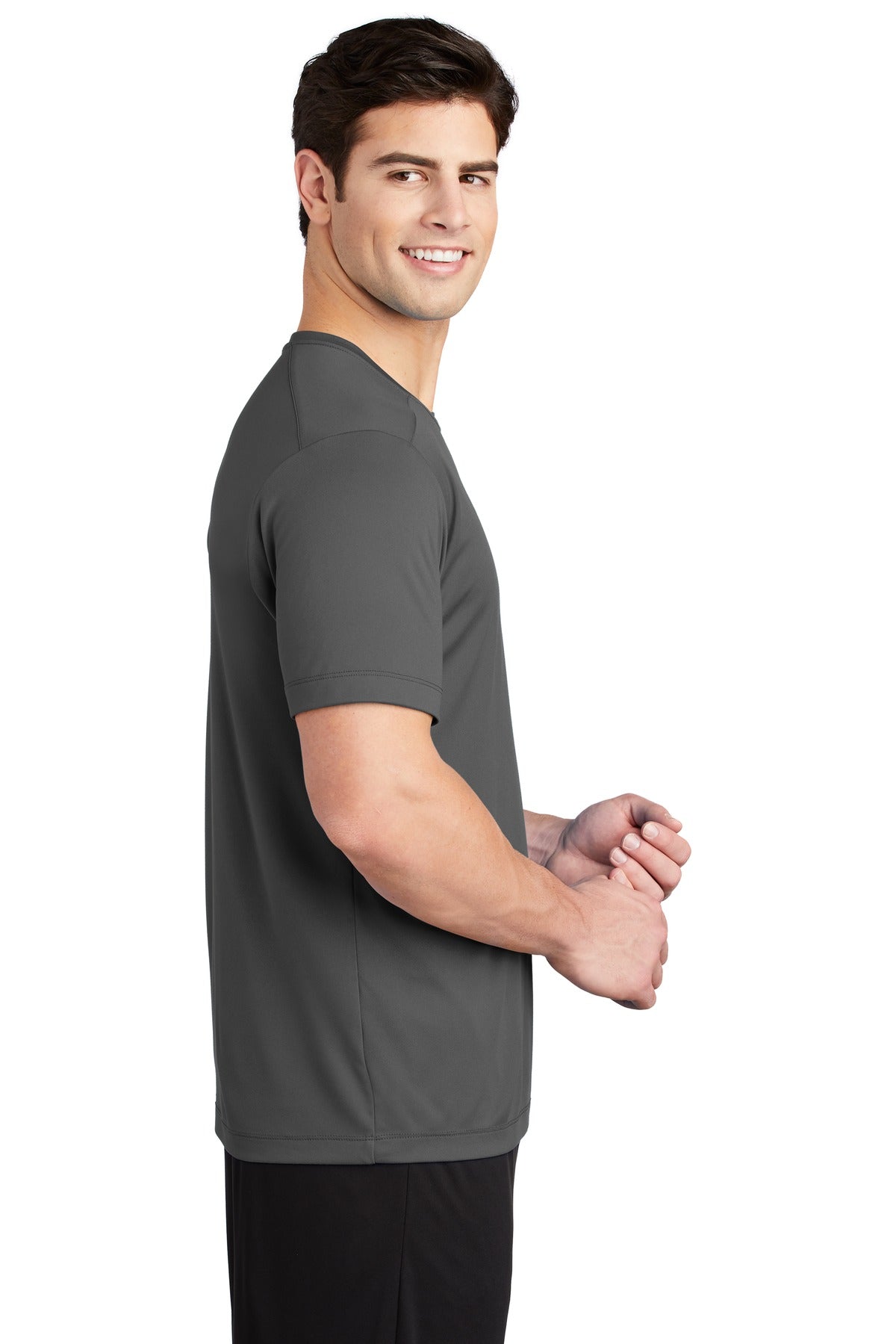 Dark Smoke Gry Sport-Tek Posi-UV Pro Tee. ST420