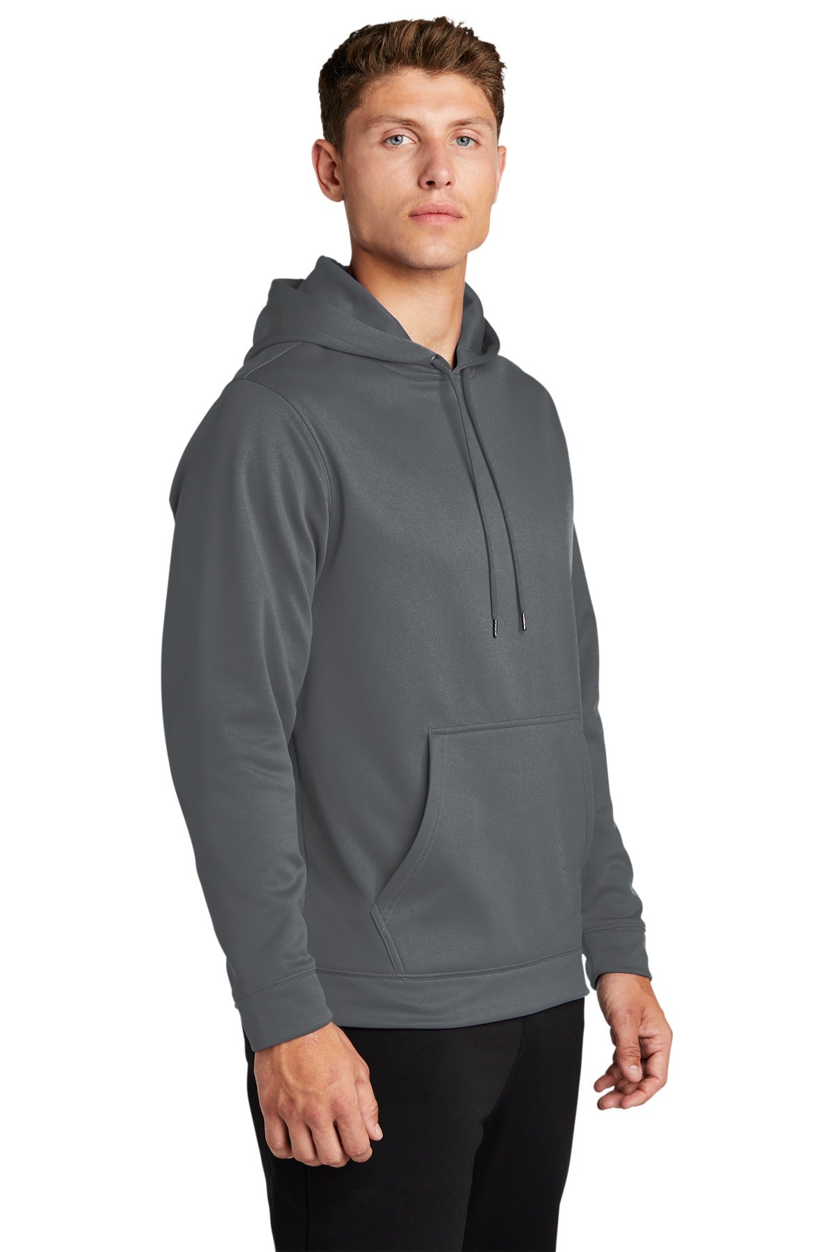 Dark Smoke Gry Sport-Tek Sport-Wick Fleece Hooded Pullover. F244