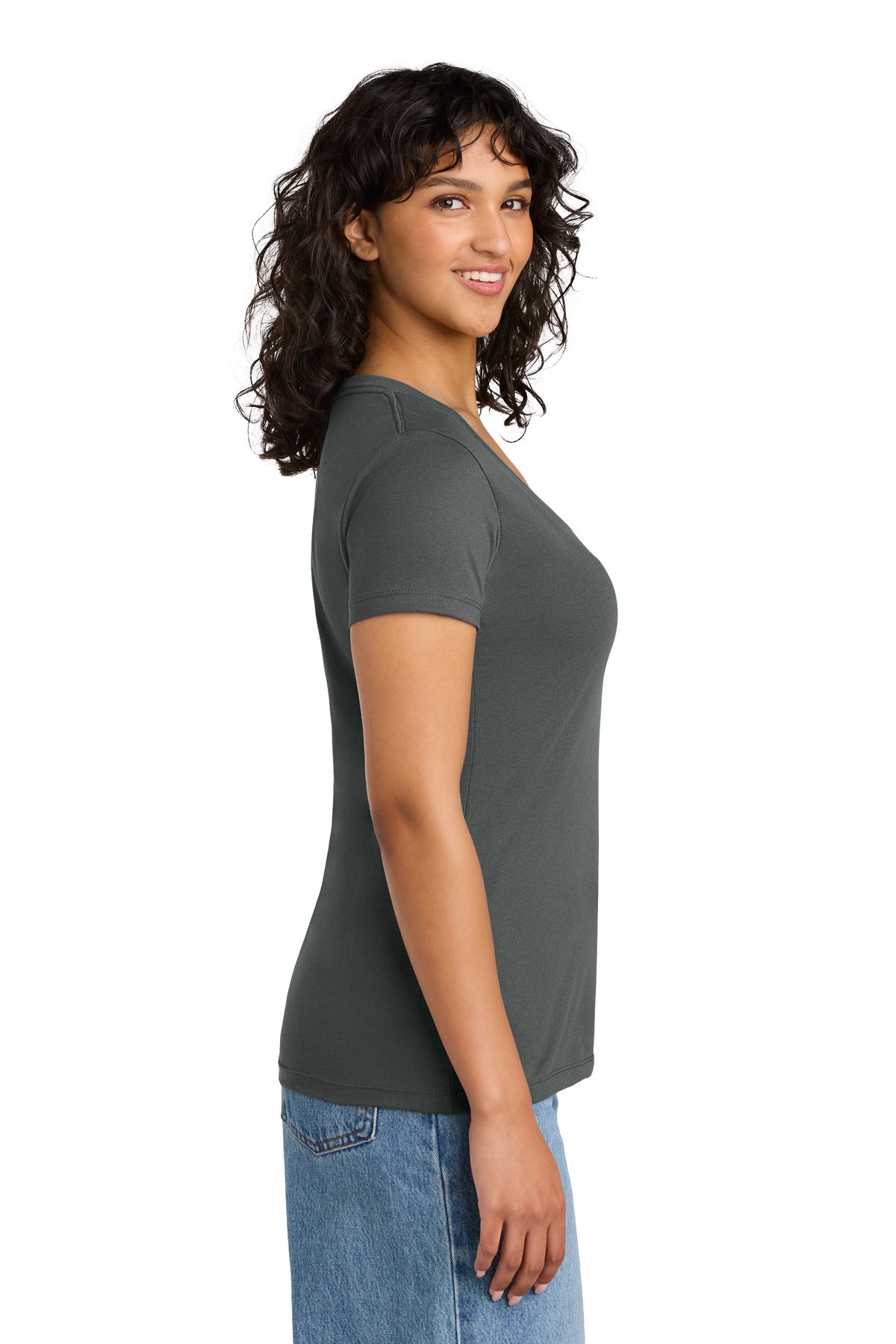 DarkGray Next Level Apparel Women's Ideal V-Neck Tee NL1540
