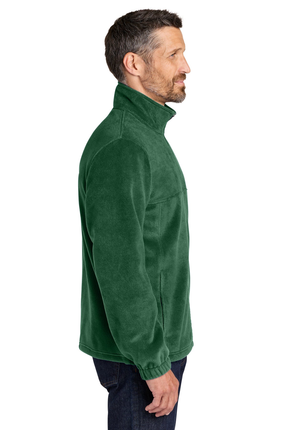 DarkGreen Port Authority Plush Fleece Full-Zip Jacket F190