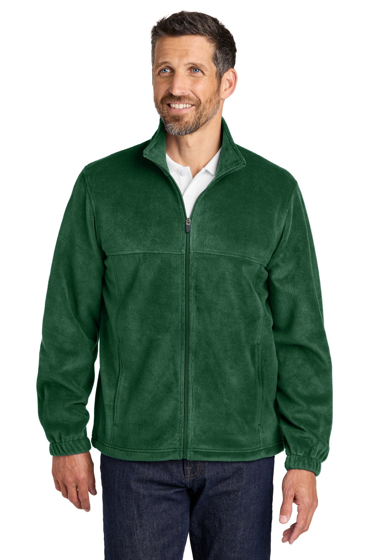 DarkGreen Port Authority Plush Fleece Full-Zip Jacket F190