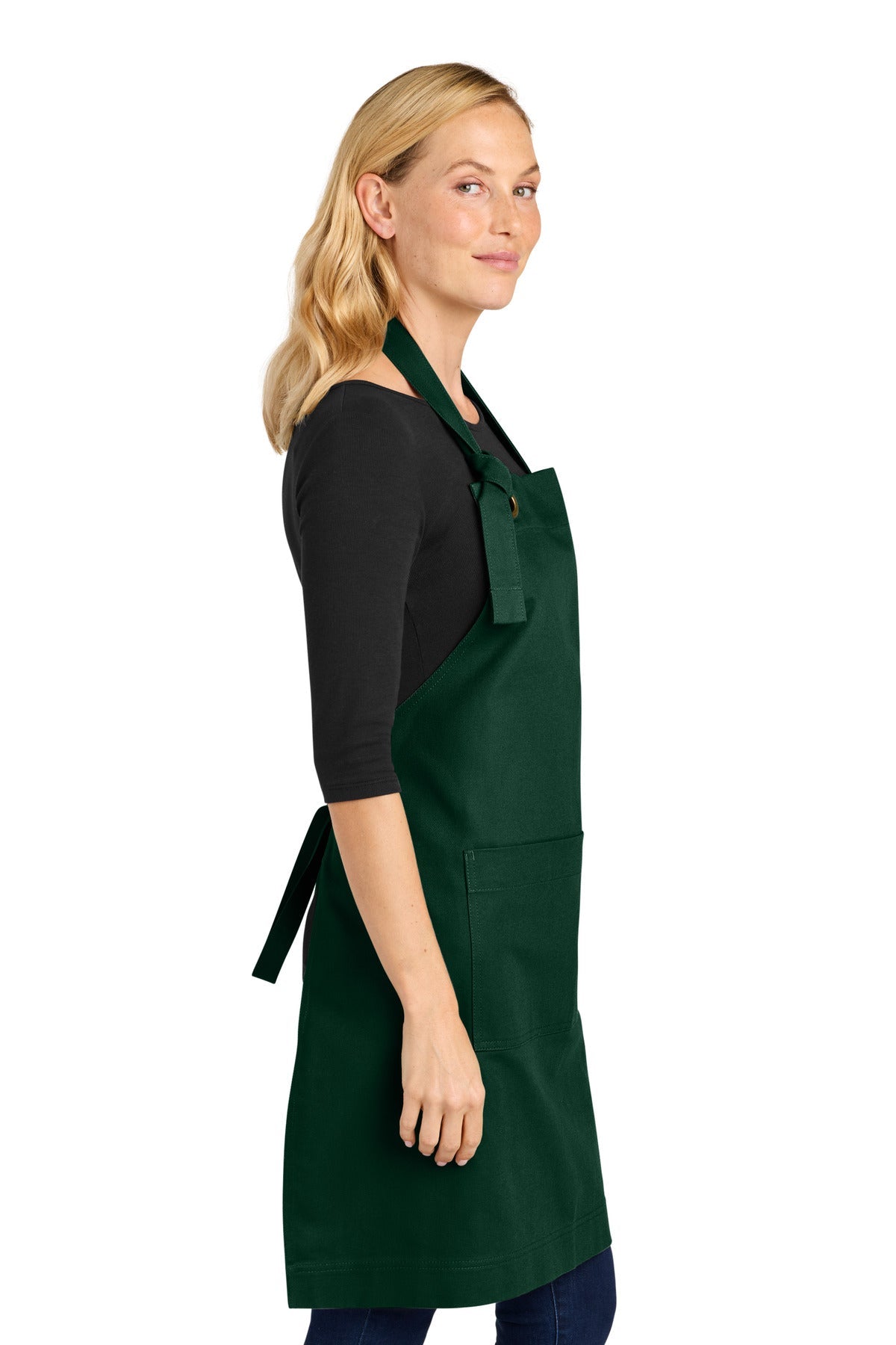 DarkGreen Port Authority Signature Heavy Twill Bib Apron A900