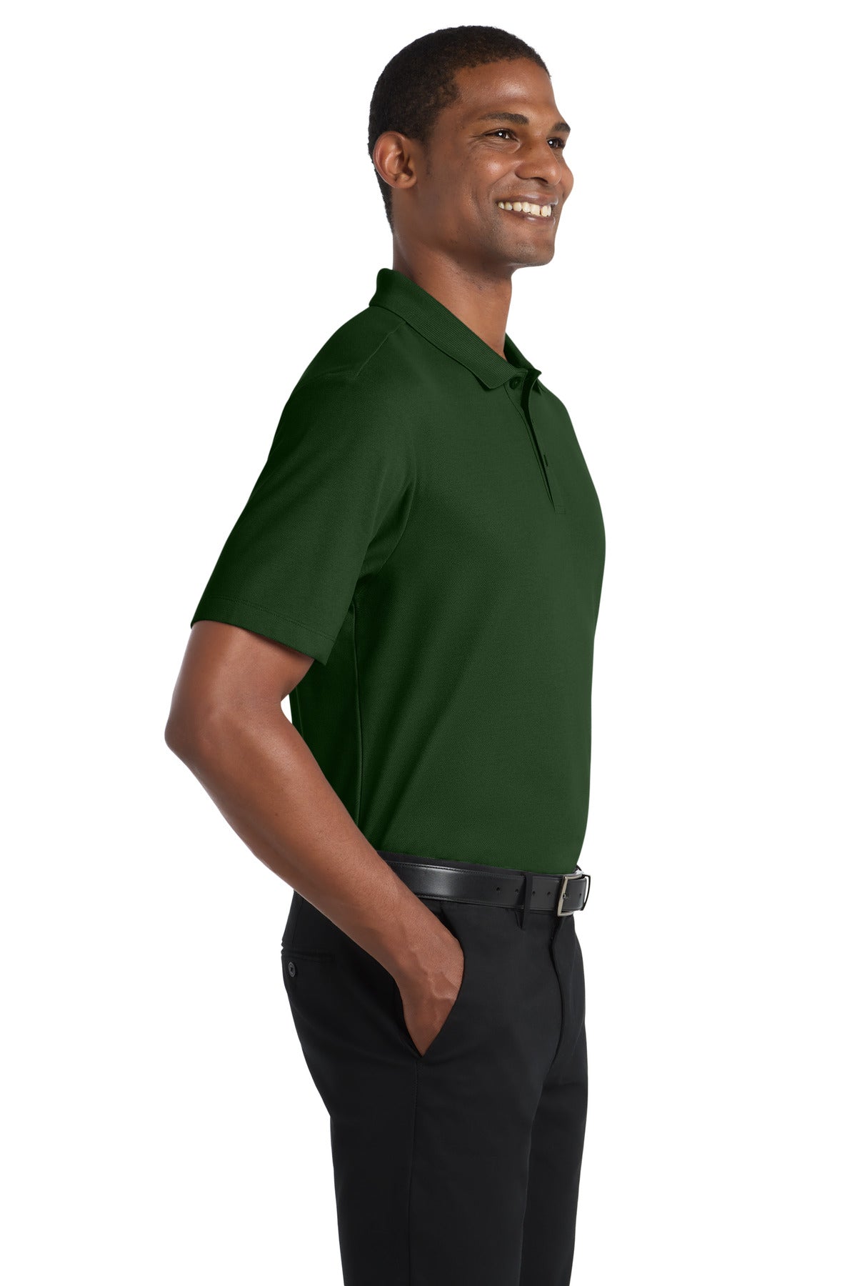 DarkGreen Port Authority SuperPro React Polo. K810