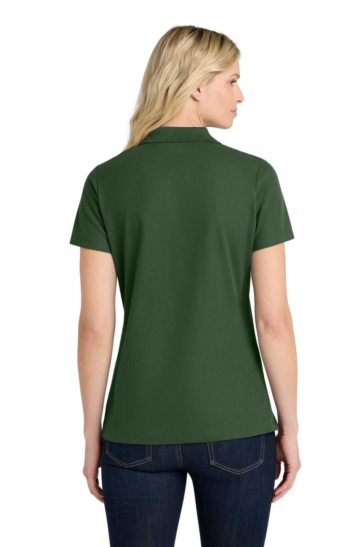 DarkGreen Port Authority Women's SuperPro React Polo. LK810
