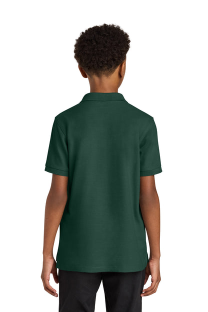 DarkGreen Port Authority Youth Wearever Signature Pique Polo Y200