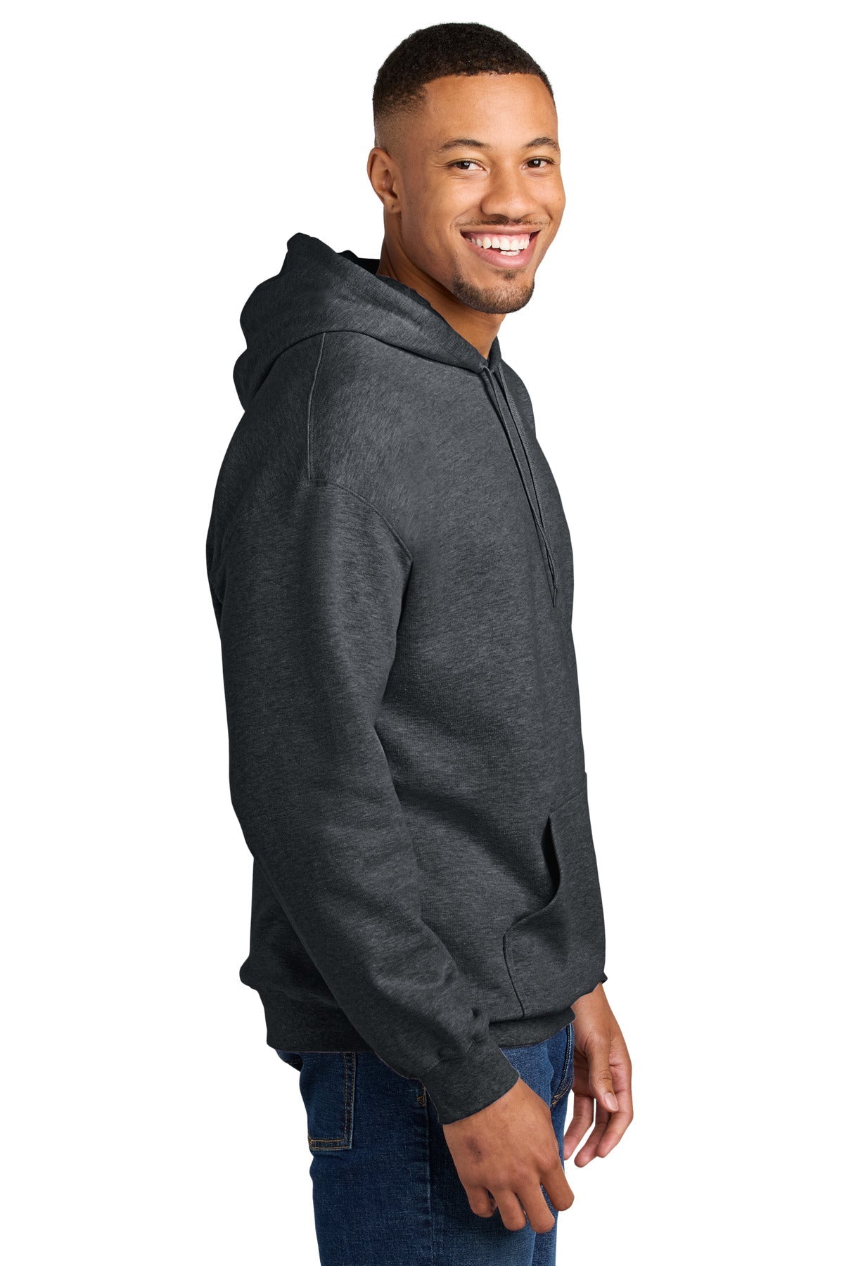 DarkHthr Gildan Softstyle Midweight Pullover Hooded Sweatshirt SF500
