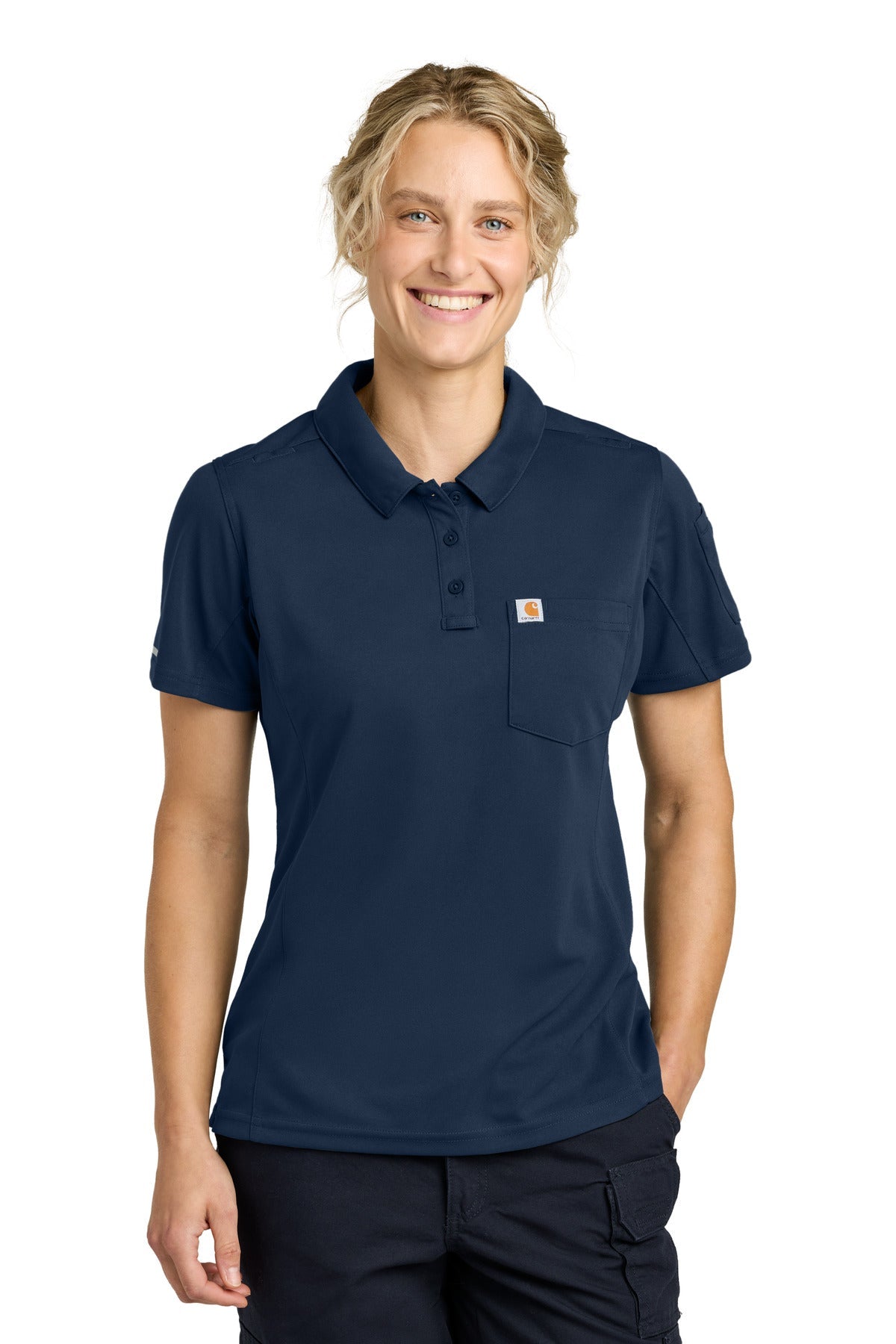 DarkNavy Carhartt Women's FLD & RSCU Polo CTC12119