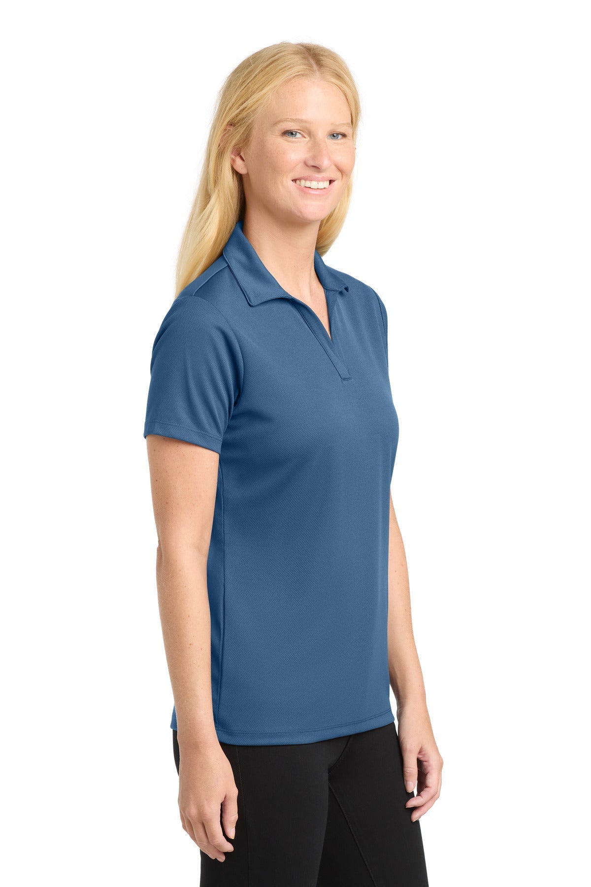 Dawn Blue Sport-Tek Women's PosiCharge RacerMesh Polo. LST640