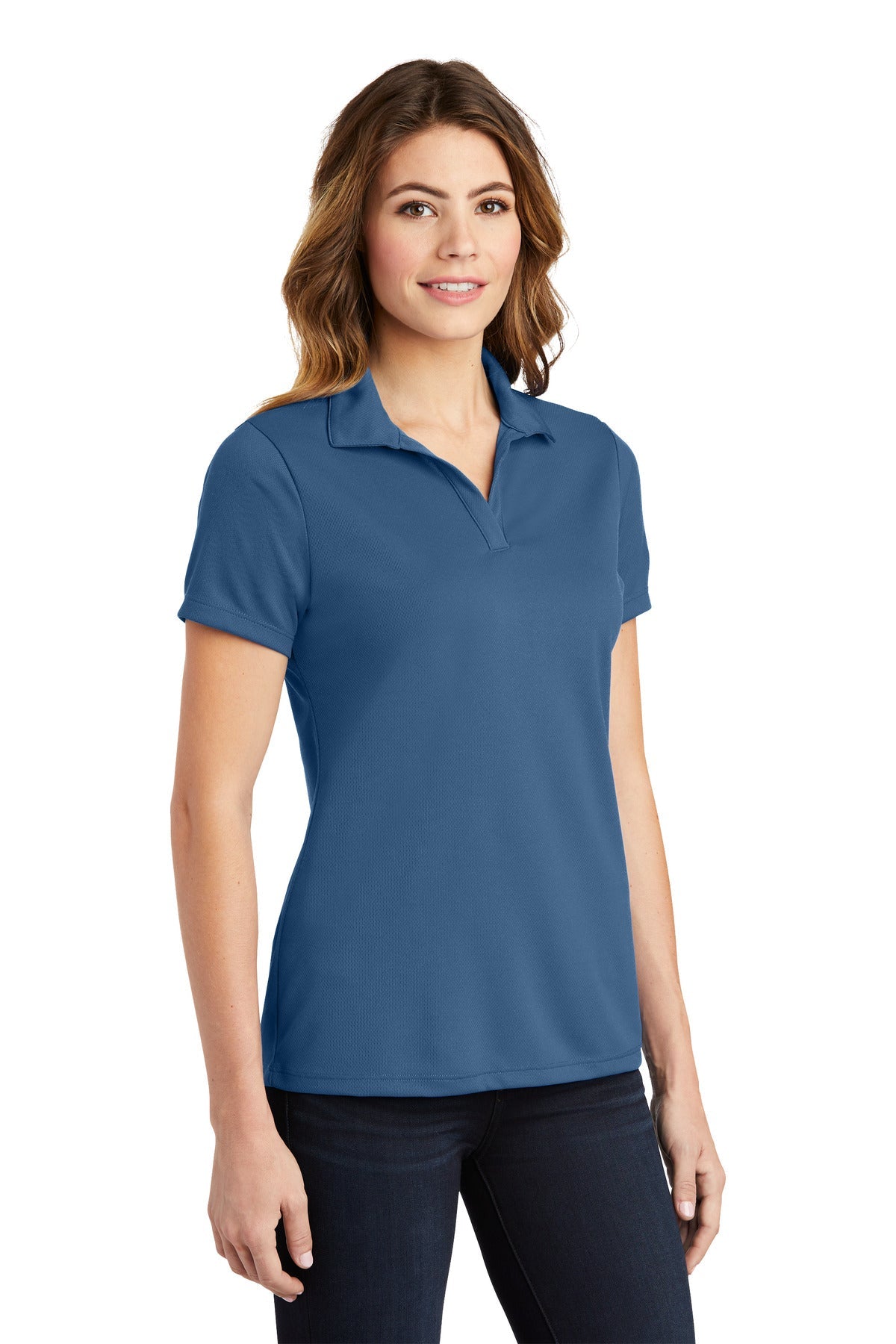 Dawn Blue Sport-Tek Women's PosiCharge RacerMesh Polo. LST640