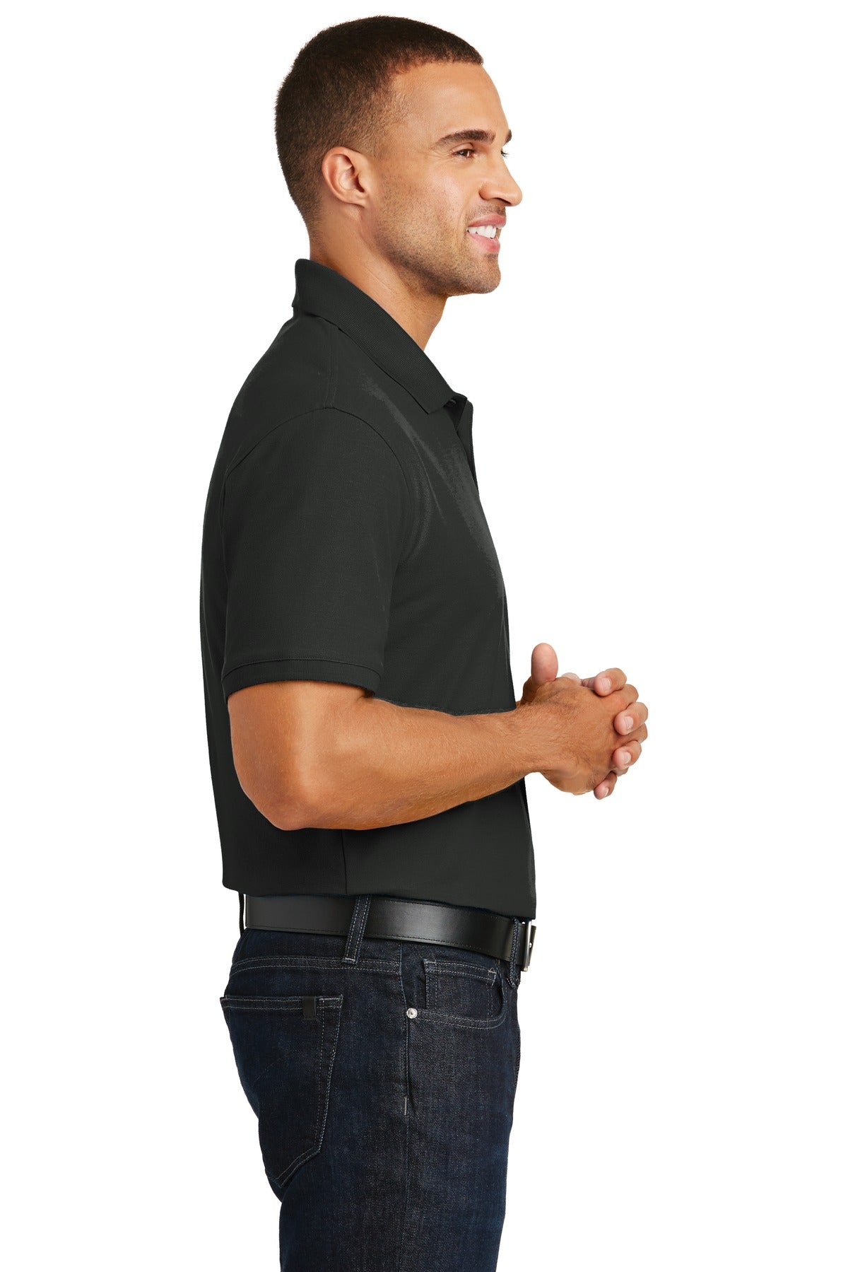 Deep Black Port Authority Core Classic Pique Polo. K100