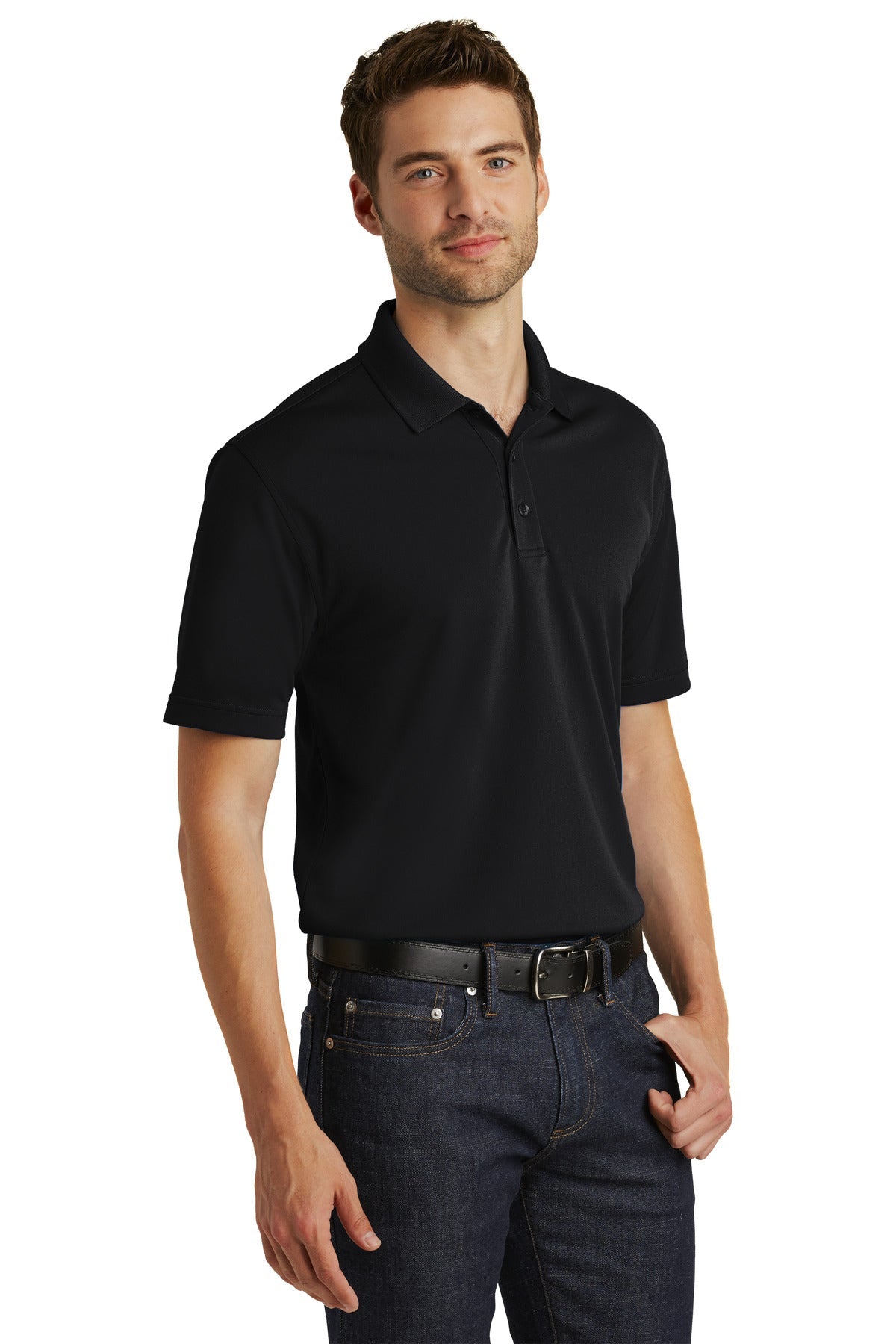 Deep Black Port Authority Dry Zone UV Micro-Mesh Polo. K110