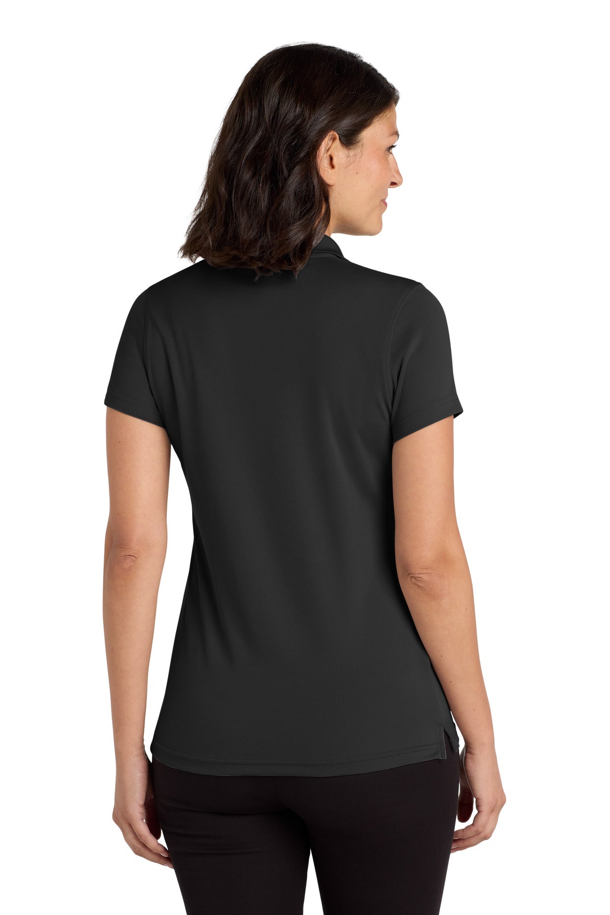 Deep Black Port Authority Women's Dry Zone UV Micro-Mesh Polo. LK110