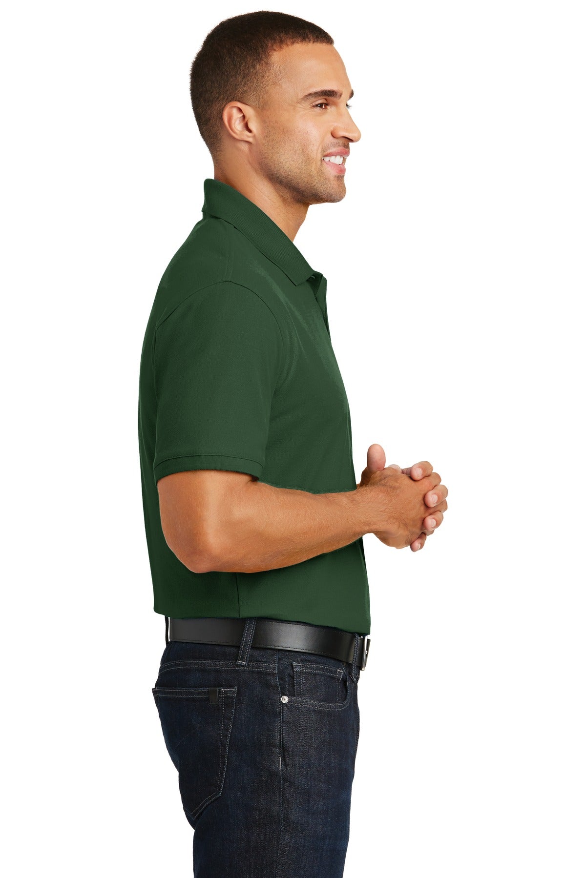 Deep For Green Port Authority Core Classic Pique Polo. K100