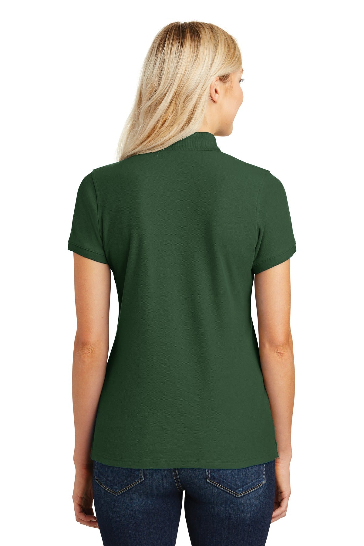 Deep For Green Port Authority Women's Core Classic Pique Polo. L100