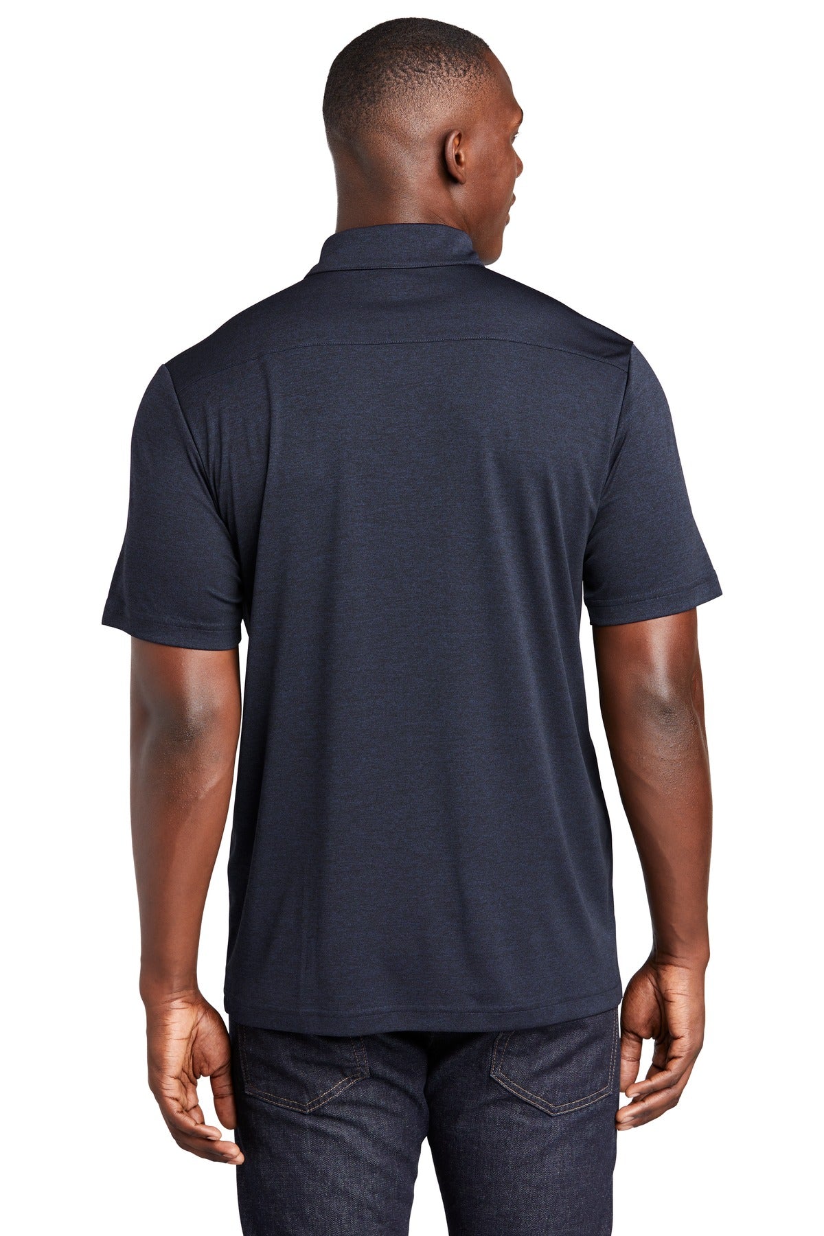 Deep Navy Hthr Sport-Tek Endeavor Polo. ST467