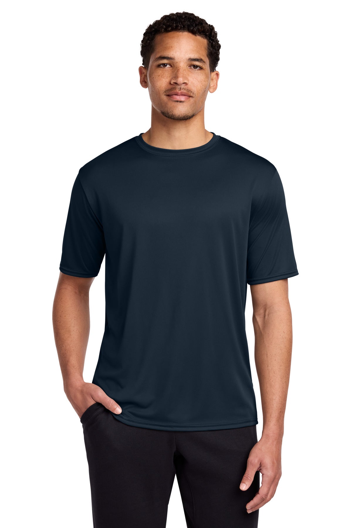 Deep Navy Port & Co Performance Tee. PC380