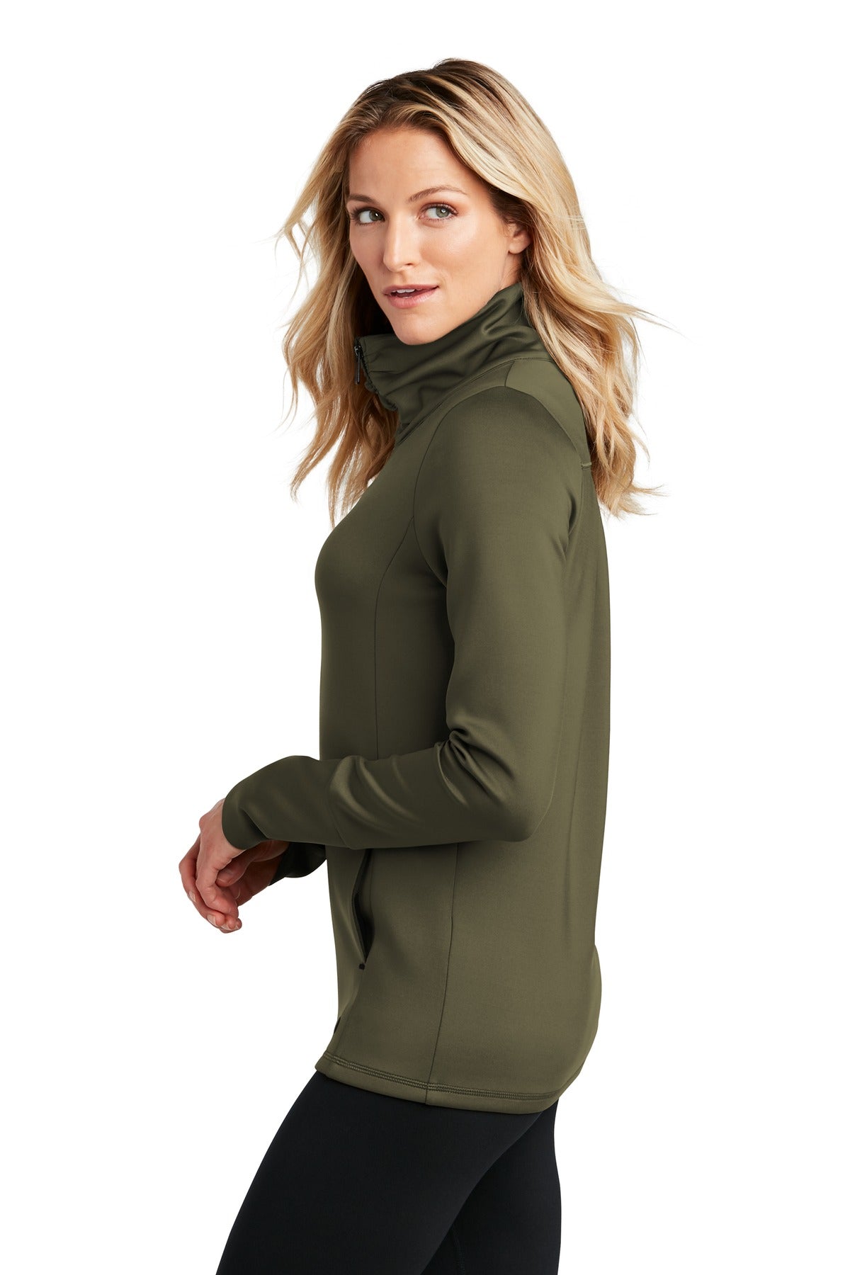 Deep Olive OGIO Women's Modern Performance Full-Zip. LOE703