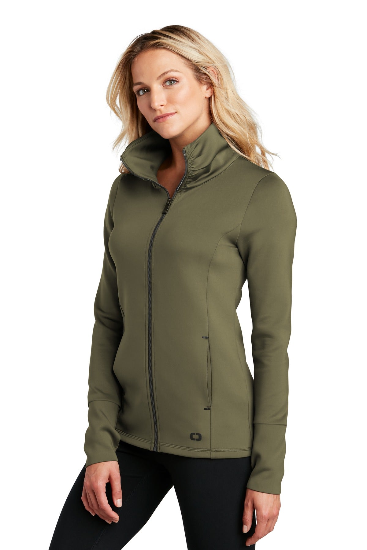 Deep Olive OGIO Women's Modern Performance Full-Zip. LOE703