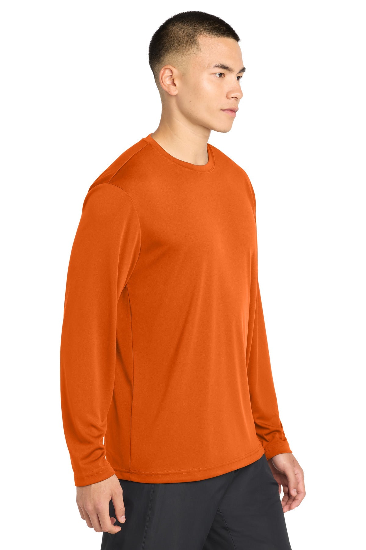 Deep Orange Sport-Tek Long Sleeve PosiCharge Competitor Tee. ST350LS