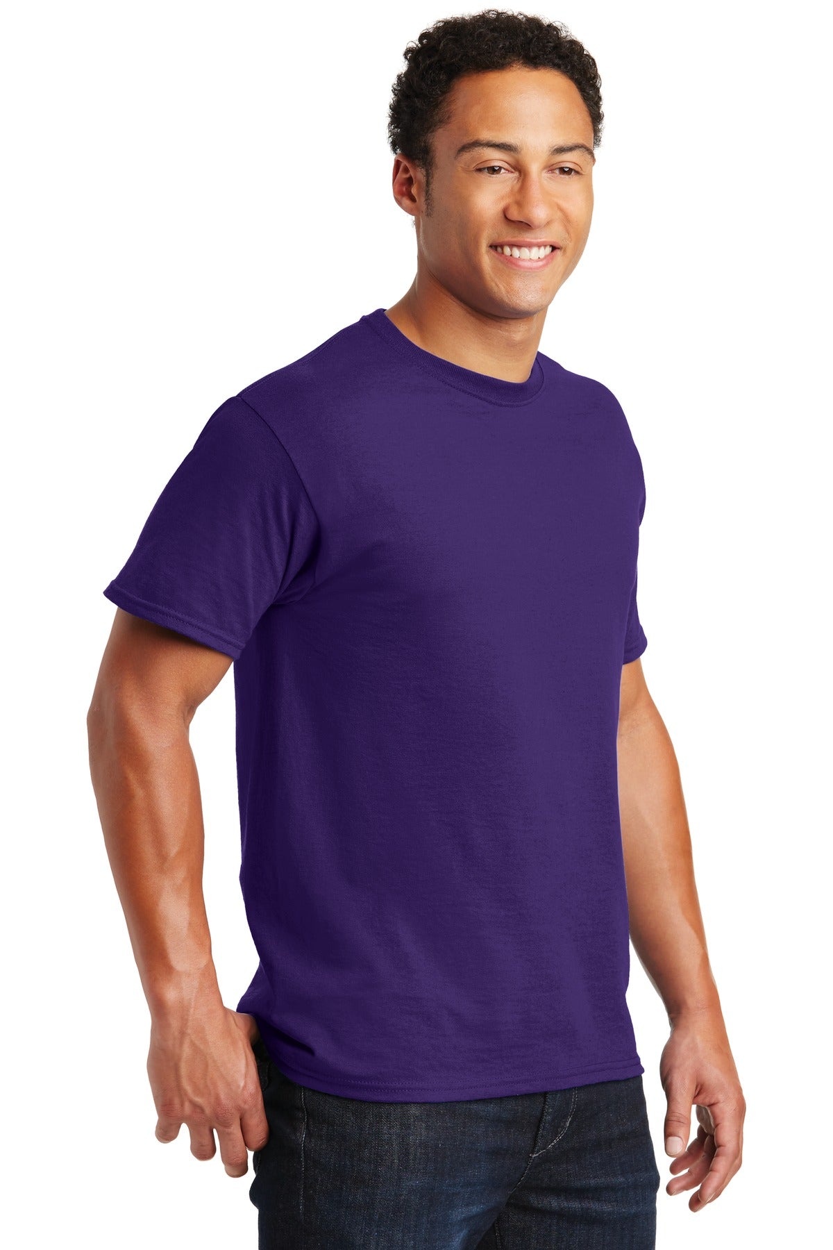 Deep Purple Jerzees - Dri-Power 50/50 Cotton/Poly T-Shirt. 29M