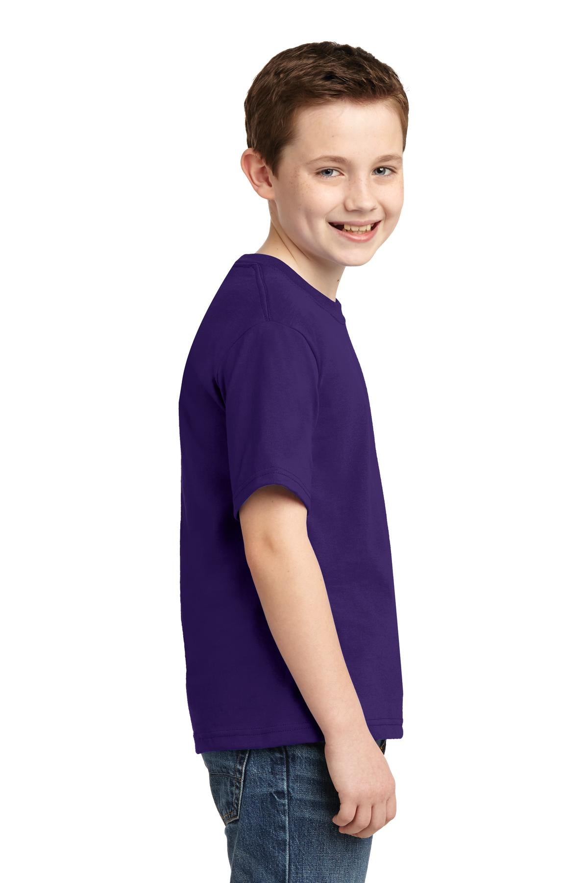 Deep Purple Jerzees - Youth Dri-Power 50/50 Cotton/Poly T-Shirt. 29B