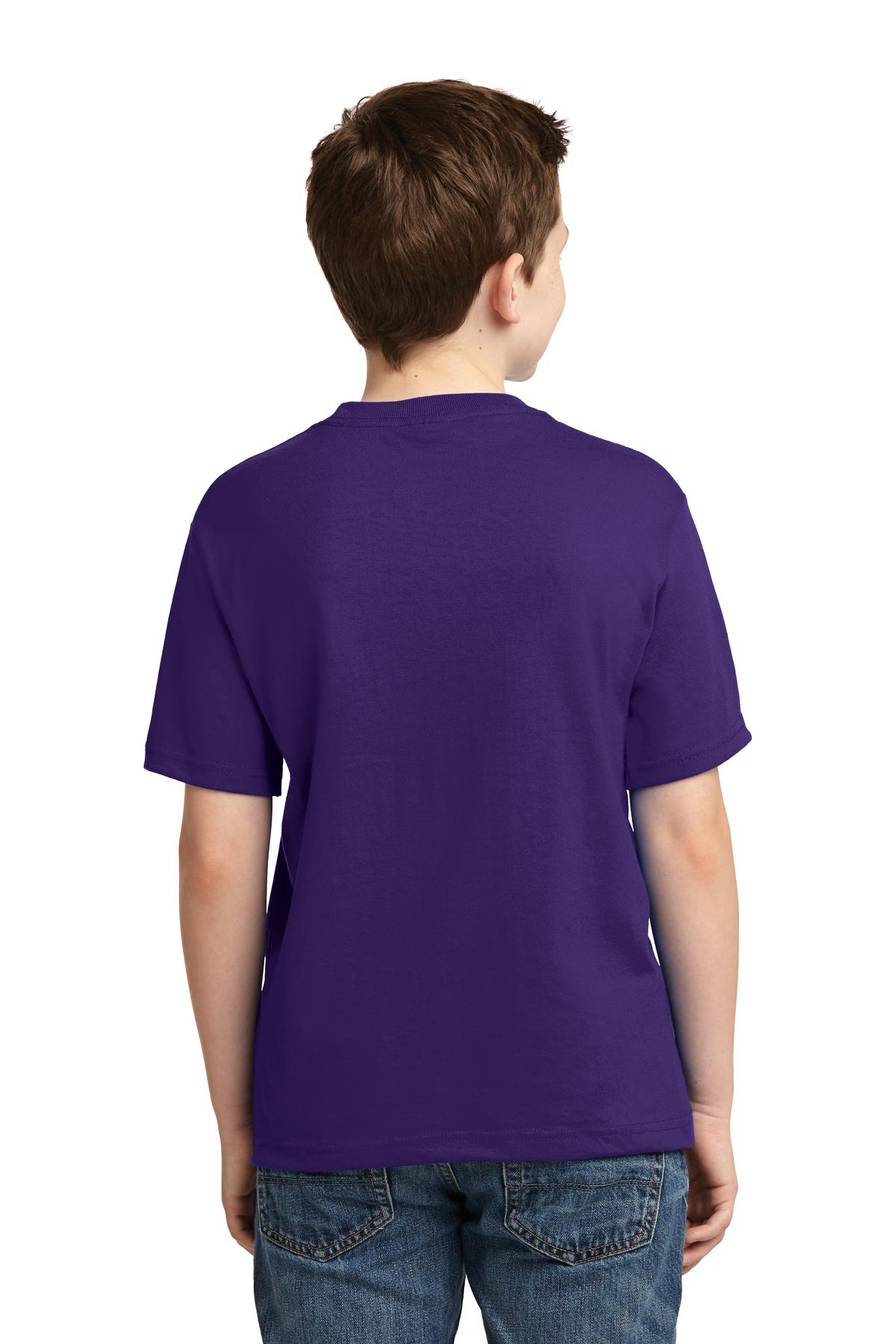 Deep Purple Jerzees - Youth Dri-Power 50/50 Cotton/Poly T-Shirt. 29B