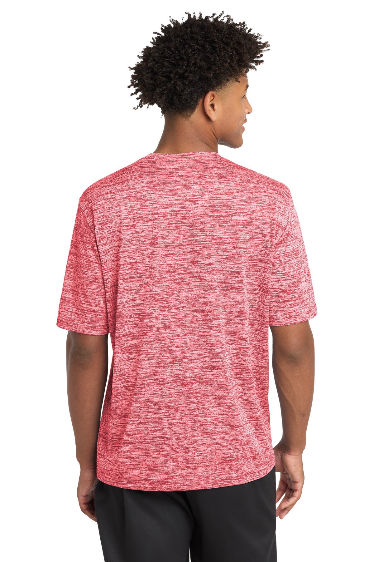 Deep Red Elect Sport-Tek PosiCharge Electric Heather Tee. ST390