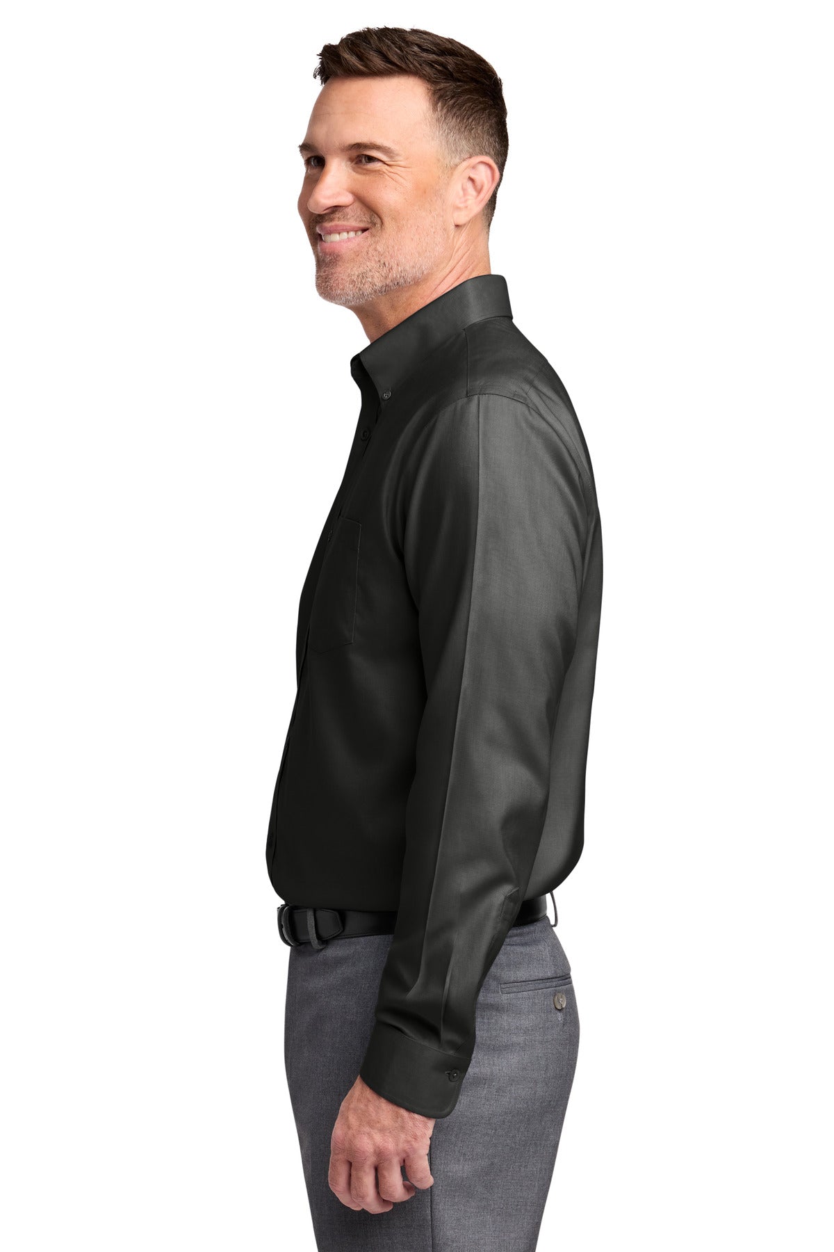 DeepBlack Brooks Brothers Tall Wrinkle-Free Stretch Nailhead Shirt TBB18002